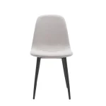 NAKURA Sillas Tapizadas^Silla De Comedor Lima Easy Clean Crema - Negro 44 X 86 X 53 Cm