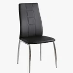 NAKURA Sillas Tapizadas^Silla De Comedor Roxana Tapizado PU Negro 44 X 99 X 55 Cm