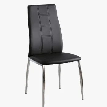 NAKURA Sillas Tapizadas^Silla De Comedor Roxana Tapizado PU Negro 44 X 99 X 55 Cm