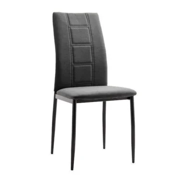 NAKURA Sillas Tapizadas^Silla De Comedor Roxana Tapizado Tela Gris 44 X 99 X 55 Cm