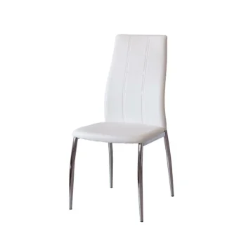 NAKURA Sillas Tapizadas^Silla De Comedor Roxana Tapizado PU Blanco 44 X 99 X 55 Cm
