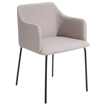 IXIA Sillas Tapizadas^Silla De Comedor Tapizada Beige Estilo Minimalista 52,5 X 77 X 53 Cm