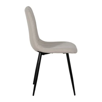 IXIA Sillas Tapizadas^Silla De Comedor Tapizada En Crema Con Patas De Metal 44 X 88 X 51 Cm