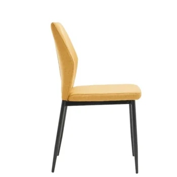 NAKURA Sillas Tapizadas^Silla De Comedor Tapizada Mérida En Tela Easy Clean Mostaza 49 X 86,5 X 53 Cm