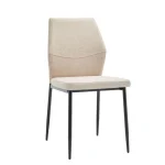 NAKURA Sillas Tapizadas^Silla De Comedor Tapizada Mérida En Tela Easy Clean Beige 49 X 86,5 X 53 Cm