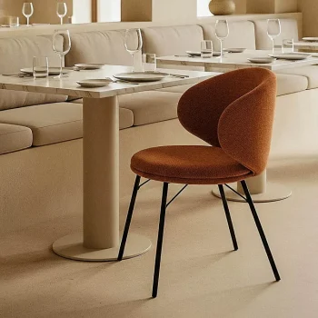 IXIA Sillas Tapizadas^Silla De Comedor Tapizada Tavira Terracota 57 X 75 X 53 Cm