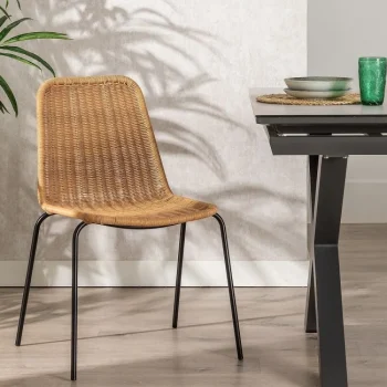 IXIA Sillas De Jardín^Silla De Jardín Apilable Color Natural 52 X 82 X 57 Cm