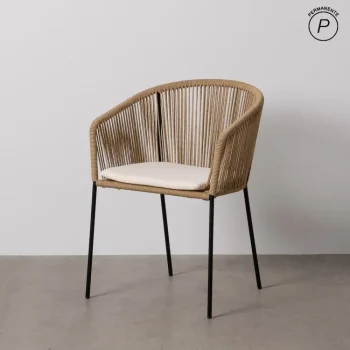 IXIA Sillas De Jardín^Silla De Jardín O Terraza En Polietileno Y Metal Natural - Negro 55 X 79 X 54 Cm