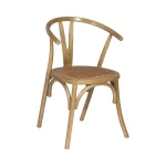 IXIA Sillas De Ratán Y Fibras|Sillas De Madera^Silla De Madera De Olmo Marrón Respaldo Curvo Asiento En Ratán 55 X 81 X 50 Cm