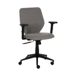 IXIA Sillas De Oficina^Silla De Oficina O Escritorio Elevable Tapizada Gris 63 X 94,5 -104,5 X 59  cm