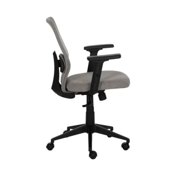 IXIA Sillas De Oficina^Silla De Oficina O Escritorio Elevable Tapizada Gris 63 X 94,5 -104,5 X 59  cm