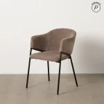 IXIA Sillas Tapizadas^Silla De Salón Con Amplio Respaldo Tapizado Taupe 54 X 78 X 60 Cm