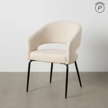 IXIA Sillas Tapizadas^Silla De Salón Con Brazos Tapizada Contract Blanca 57 X 81 X 56 Cm