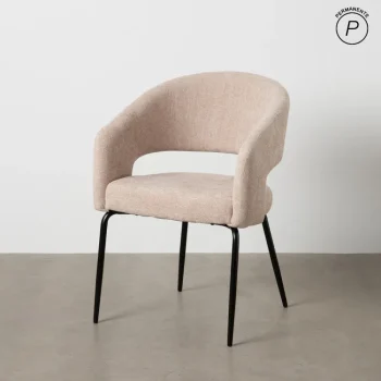 IXIA Sillas Tapizadas^Silla De Salón Con Brazos Tapizada Contract Beige 57 X 81 X 56 Cm