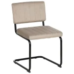 IXIA Sillas Tapizadas^Silla De Salón Contract Estructura Metálica Tapizado Beige 48 X 82 X 56 Cm