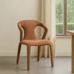 IXIA Sillas Tapizadas^Silla De Salón Tapizada Jaspeado Marrón 52,5 X 79 X 59 Cm