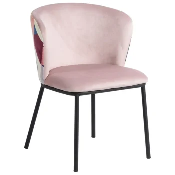 IXIA Sillas Tapizadas^Silla De Salón Tapizado Rosa Palo Abstracto 58 X 52 X 77 Cm