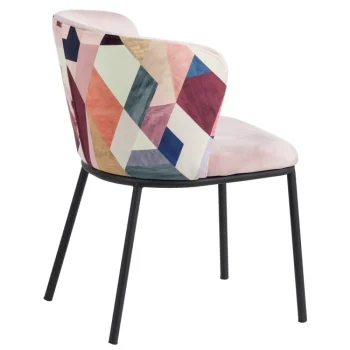 IXIA Sillas Tapizadas^Silla De Salón Tapizado Rosa Palo Abstracto 58 X 52 X 77 Cm