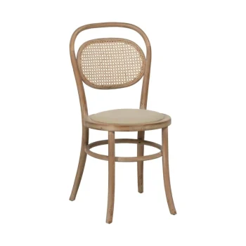 IXIA Sillas De Madera^SILLA NATURAL-BEIGE TEJIDO-MADERA 41 X 41 X 89 CM