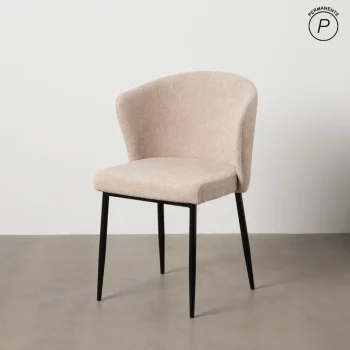 IXIA Sillas Tapizadas^Silla Tapizada Colección UrbanLine Crema - Negro Para Salón Y Hostelería 59 X 80 X 55 Cm