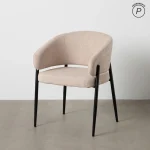 IXIA Sillas Tapizadas^Silla Tapizada Con Brazos ProLine Contract Beige - Negro 60 X 79 X 57 Cm