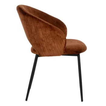 IXIA Sillas Tapizadas^Silla Tapizada Respaldo Curvo Contract Marrón 58 X 80,5 X 60 Cm