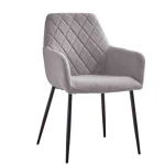 NAKURA Sillas Tapizadas^Silla Tapizada Valera Tapizado Con Rombos Easy Clean Marrón Pardo - Negro 54,5 X 88 X 54,6