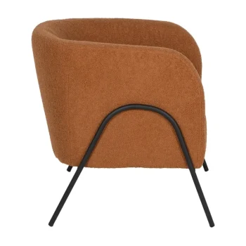 IXIA Sillones^Sillón Curvo Tapizado Terracota 68 X 74 X 66 Cm