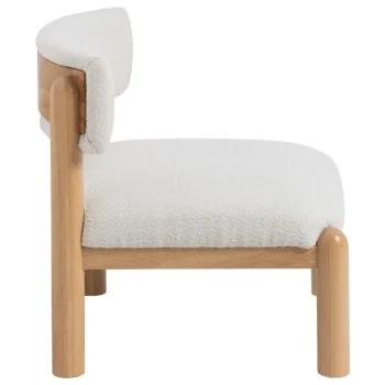 IXIA Sillones^Sillón De Madera Tapizado Blanco 62 X 71 X 62 Cm