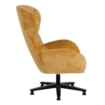 IXIA Sillones^Sillón Giratorio Con Brazos Tapizado Mostaza 78 X 104,5 X 84,5 Cm