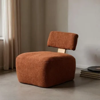 IXIA Sillones^Sillón Moderno Tapizado Jaspeado Teja 60 X 64,5 X 72 Cm