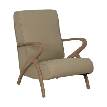 IXIA Sillones^SILLÓN NATURAL-BEIGE TEJIDO-MADERA 57 X 55 X 85 CM