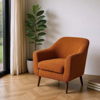 IXIA Sillones^Sillón Nube Terracota Tapizado Con Patas De Madera 74 X 76 X 68 Cm