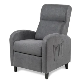 NAKURA Sillones^Sillón Relax Manual Gante Tapizado Gris 66 X 100 X 92 Cm