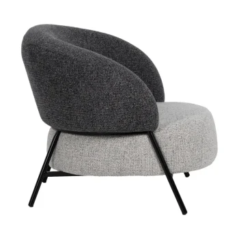IXIA Sillones^Sillón Tapizado Gris - Negro 85 X 71 X 81 Cm