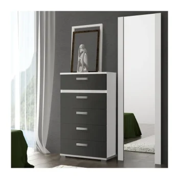 DISTRIGAL Sinfonier^Sinfonier 5 Cajones Carmen Blanco Grafito 60 X 109.4 X 39.6 Cm