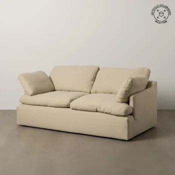 IXIA Sofás Baratos Online^SOFÁ 2 PLAZAS BEIGE TEJIDO-MADERA 180 X 100 X 83 CM