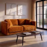 IXIA Sofás Baratos Online^Sofá 3 Plazas Confort Tapizado Color Ocre 210 X 86 X 96 Cm