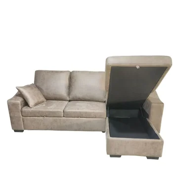 DISTRIGAL Sofás Cama|Sofás Baratos Online^Sofá Chaise Longue Extraíble Cama Corea Cemento 248 X 95 X 82 - 156 Cm
