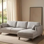 IXIA Chaise Longues^Sofá Chaise Longue Reversible Tapizado En Tela Color Gris 240 X 86 X 150 Cm