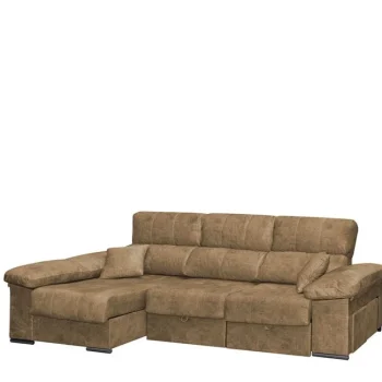 DISTRIGAL Chaise Longues^Sofá Chaise Longue Roma Con Arcón Convertible En Cama Magnol Piedra 282 X 102 X 100 - 143 Cm