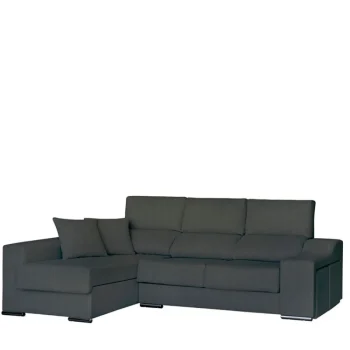 DISTRIGAL Chaise Longues^Sofá Chaise Longue Sevilla Con Arcón Tapizado En Tela Nevada Beige 265 X 100 X 80,5 - 140 Cm