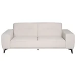 IXIA Sofás Baratos Online^Sofá De 3 Plazas Crema Tapizado Con Patas Metálicas 220 X 87 X 85 Cm