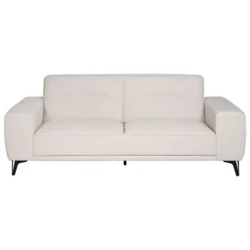 IXIA Sofás Baratos Online^Sofá De 3 Plazas Crema Tapizado Con Patas Metálicas 220 X 87 X 85 Cm