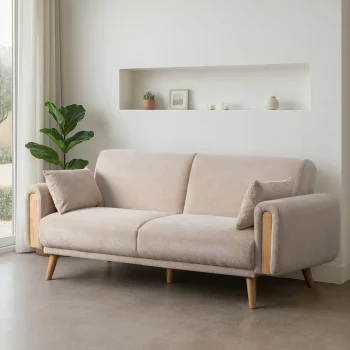 IXIA Sofás Baratos Online^Sofá Tapizado Coímbra Crema 3 Plazas 218 X 90 X 82 Cm