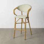 IXIA Taburetes De Cocina^Taburete Alto Bar Metálico Tapizado Aguamarina 57 X 111 X 62 Cm