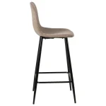 IXIA Taburetes De Cocina^Taburete Alto Bar Tapizado Taupe 45,50 X 45 X 105,50 Cm