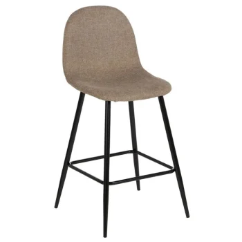 IXIA Taburetes De Cocina^Taburete Alto Bar Tapizado Taupe 46 X 96 X 48 Cm