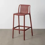 IXIA Taburetes De Cocina^Taburete Alto Exterior Apilable Oporto Polipropileno Granate 52 X 100 X 55 Cm