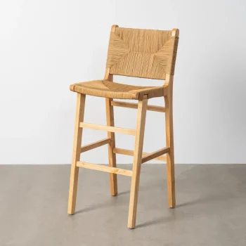 IXIA Taburetes De Cocina^Taburete Alto Robleda Natural Con Asiento Trenzado 45 X 106 X 46 Cm
